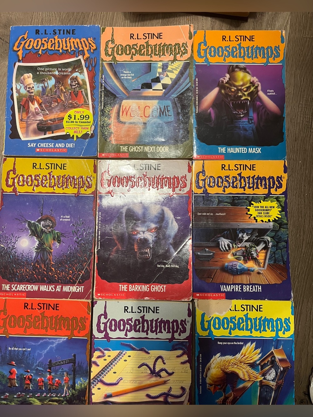 Goosebumps 9 first edition books scary thriller chapter collectors